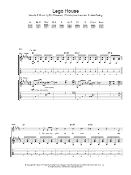 page one of Lego House (Guitar Tab)
