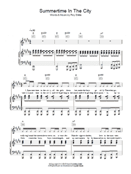 page one of Summertime In The City (Piano, Vocal & Guitar Chords)