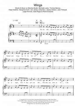 page one of Wings (Piano, Vocal & Guitar Chords (Right-Hand Melody))