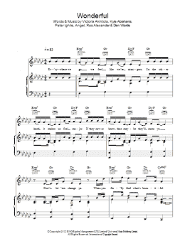 page one of Wonderful (Piano, Vocal & Guitar Chords)