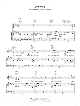 page one of We Will (Piano, Vocal & Guitar Chords)