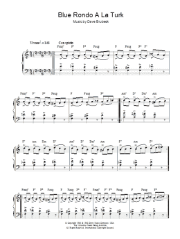 page one of Blue Rondo A La Turk (Piano Solo)
