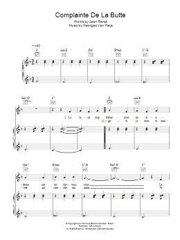 page one of Complainte De La Butte (from Moulin Rouge) (Piano, Vocal & Guitar Chords)