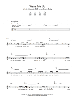 page one of Wake Me Up (Guitar Tab)