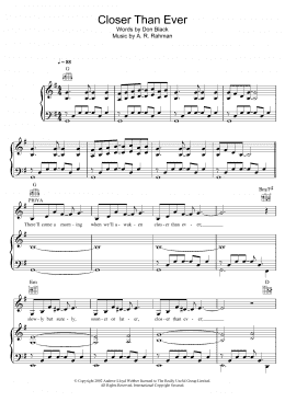 page one of Closer Than Ever (Piano, Vocal & Guitar Chords)