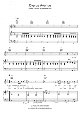 page one of Cyprus Avenue (Piano, Vocal & Guitar Chords)