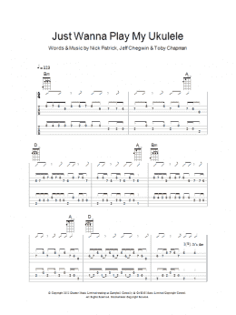 page one of Just Wanna Play My Ukulele (Ukulele Chords/Lyrics)