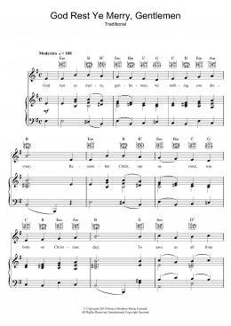 page one of God Rest Ye Merry, Gentlemen (Piano, Vocal & Guitar Chords)