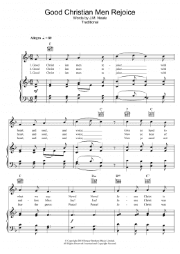 page one of Good Christian Men Rejoice (Piano, Vocal & Guitar Chords)