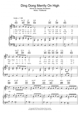 page one of Ding Dong! Merrily On High (Piano, Vocal & Guitar Chords)