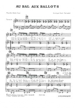 page one of Au Bal Aux Ballots (Piano, Vocal & Guitar Chords)