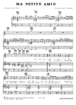 page one of Ma Petite Amie (Piano, Vocal & Guitar Chords)