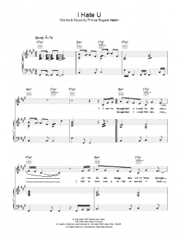 page one of I Hate U (Piano, Vocal & Guitar Chords)