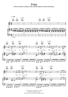 page one of Fires (Piano, Vocal & Guitar Chords)