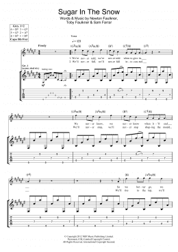 page one of Sugar In The Snow (Guitar Tab)