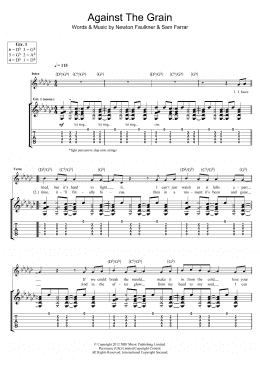 page one of Against The Grain (Guitar Tab)