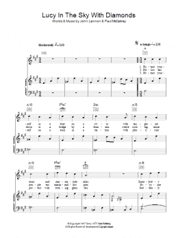 page one of Lucy In The Sky With Diamonds (Piano, Vocal & Guitar Chords)