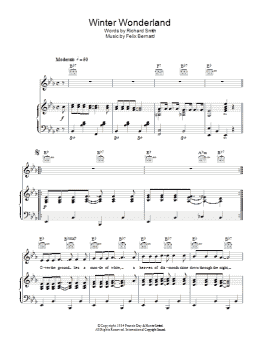 page one of Winter Wonderland (Piano, Vocal & Guitar Chords)
