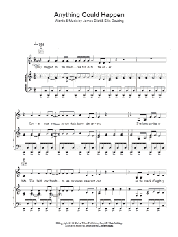 page one of Anything Could Happen (Piano, Vocal & Guitar Chords)