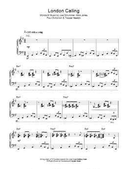 page one of London Calling (Jazz Version) (Piano Solo)