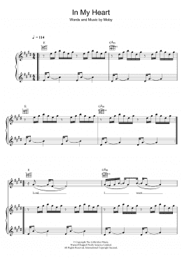 page one of In My Heart (Piano, Vocal & Guitar Chords)
