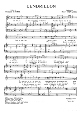 page one of Cendrillon (Piano & Vocal)