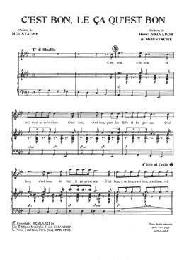 page one of C'est Bon, Le Ca Qu'est Bon (Piano & Vocal)