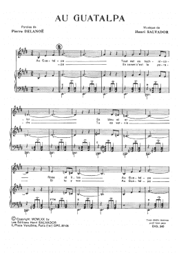 page one of Au Gatalpa (Piano & Vocal)