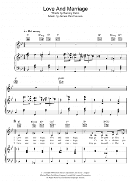 page one of Love And Marriage (Piano, Vocal & Guitar Chords)