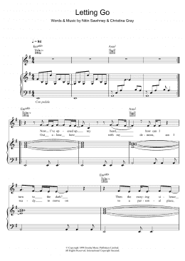 page one of Letting Go (Piano, Vocal & Guitar Chords)