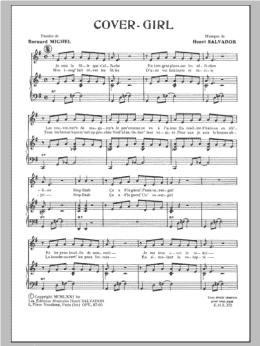 page one of Cover Girl (Piano & Vocal)
