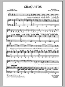 page one of Craquitos (Piano & Vocal)
