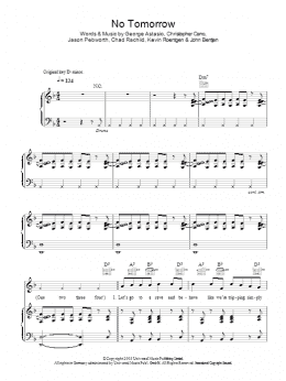 page one of No Tomorrow (Piano, Vocal & Guitar Chords)