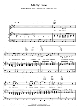 page one of Mamy Blue (Piano, Vocal & Guitar Chords)