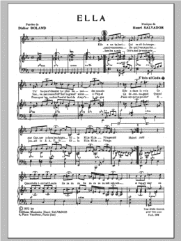 page one of Ella (Piano & Vocal)