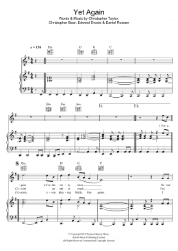 page one of Yet Again (Piano, Vocal & Guitar Chords)