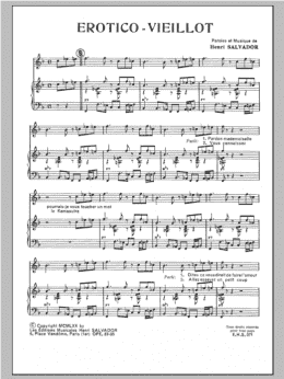 page one of Erotico-Vieillot (Piano & Vocal)