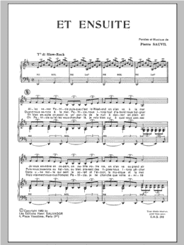 page one of Et Ensuite (Piano & Vocal)