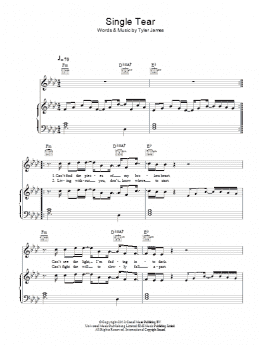 page one of Single Tear (Piano, Vocal & Guitar Chords)