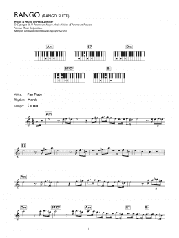 page one of Rango Suite (Piano Chords/Lyrics)