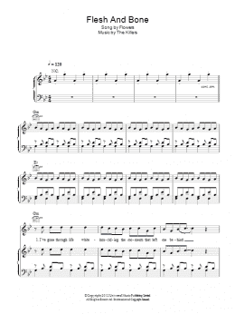 page one of Flesh And Bone (Piano, Vocal & Guitar Chords)
