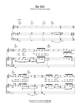 page one of Be Still (Piano, Vocal & Guitar Chords)