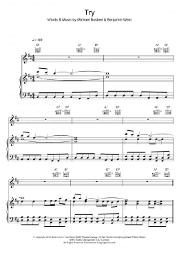 page one of Try (Piano, Vocal & Guitar Chords)