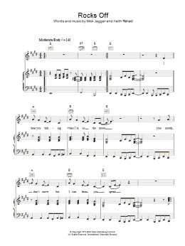 page one of Rocks Off (Piano, Vocal & Guitar Chords)