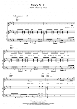page one of Sexy M.F. (Piano, Vocal & Guitar Chords)