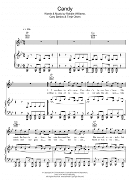 page one of Candy (Piano, Vocal & Guitar Chords)