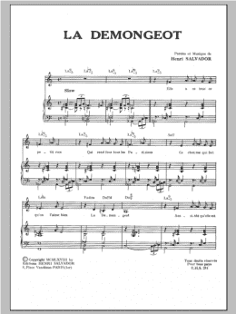 page one of Demongeot (Piano & Vocal)