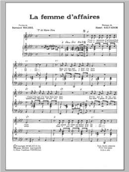 page one of Femme D'affaires (Piano & Vocal)