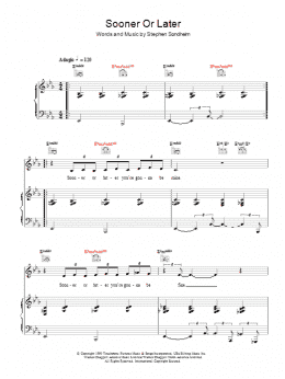 page one of Sooner Or Later (Piano, Vocal & Guitar Chords)