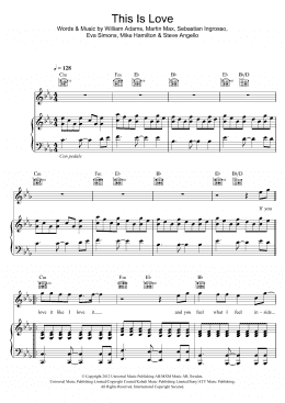 page one of This Is Love (Piano, Vocal & Guitar Chords)